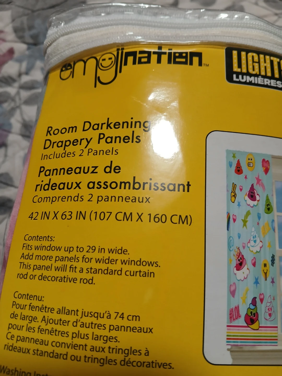 Emojination Room Darkening Drapery Panels (42x63) - photo 3