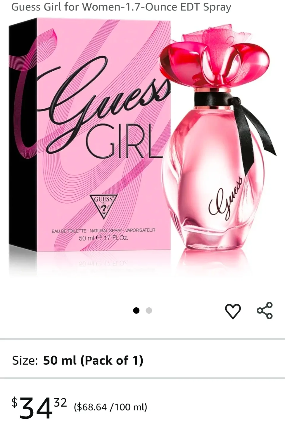 BRAND NEW Guess Girl 50ml EDT Spray