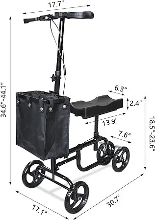 OKSTENCK ECONOMY KNEE WALKER - BLACK (MODEL: PJ70190)