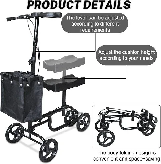 OKSTENCK ECONOMY KNEE WALKER - BLACK (MODEL: PJ70190) image indicator(3)