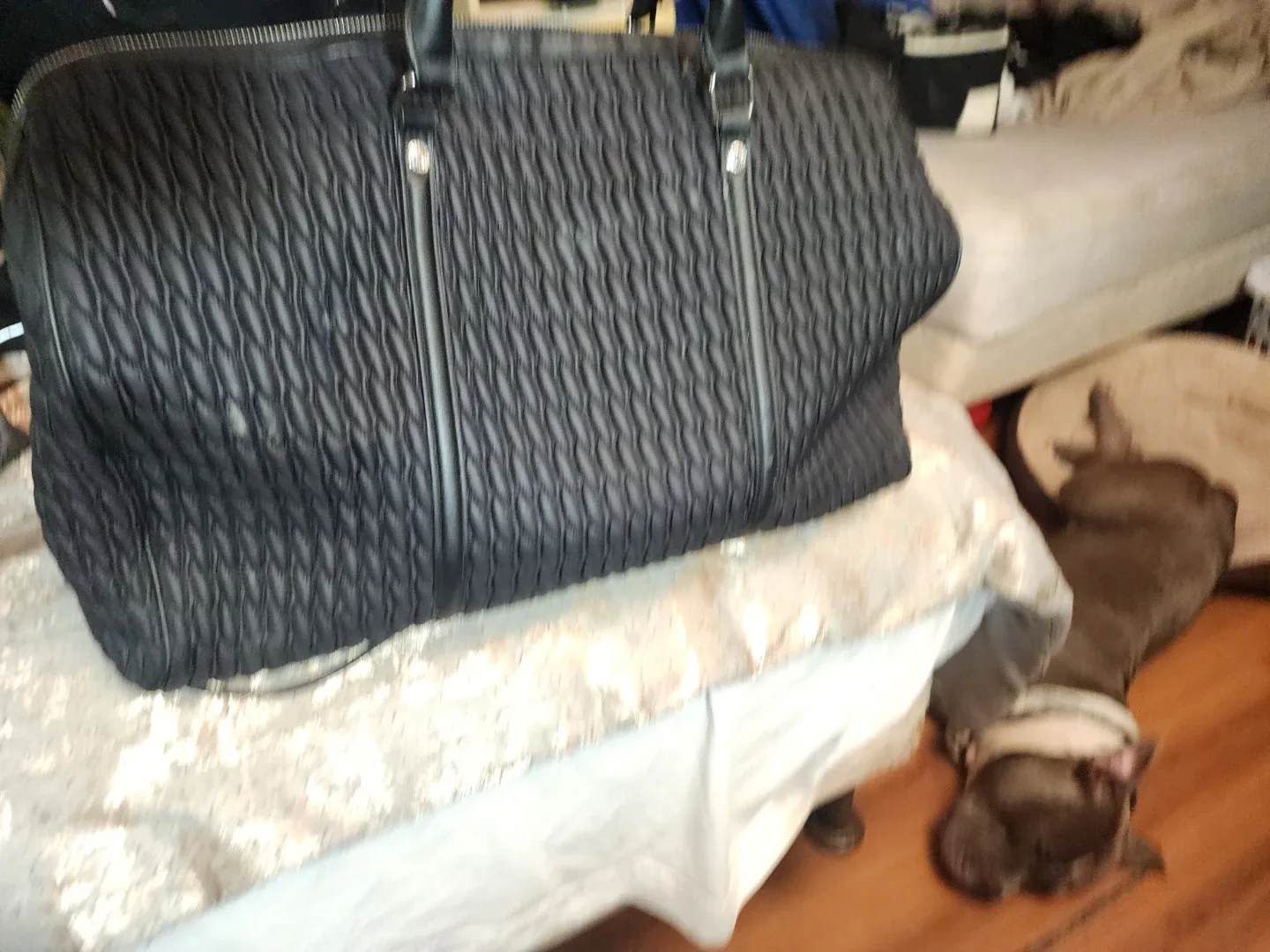 Steve Madden Black Duffle Bag image indicator(3)