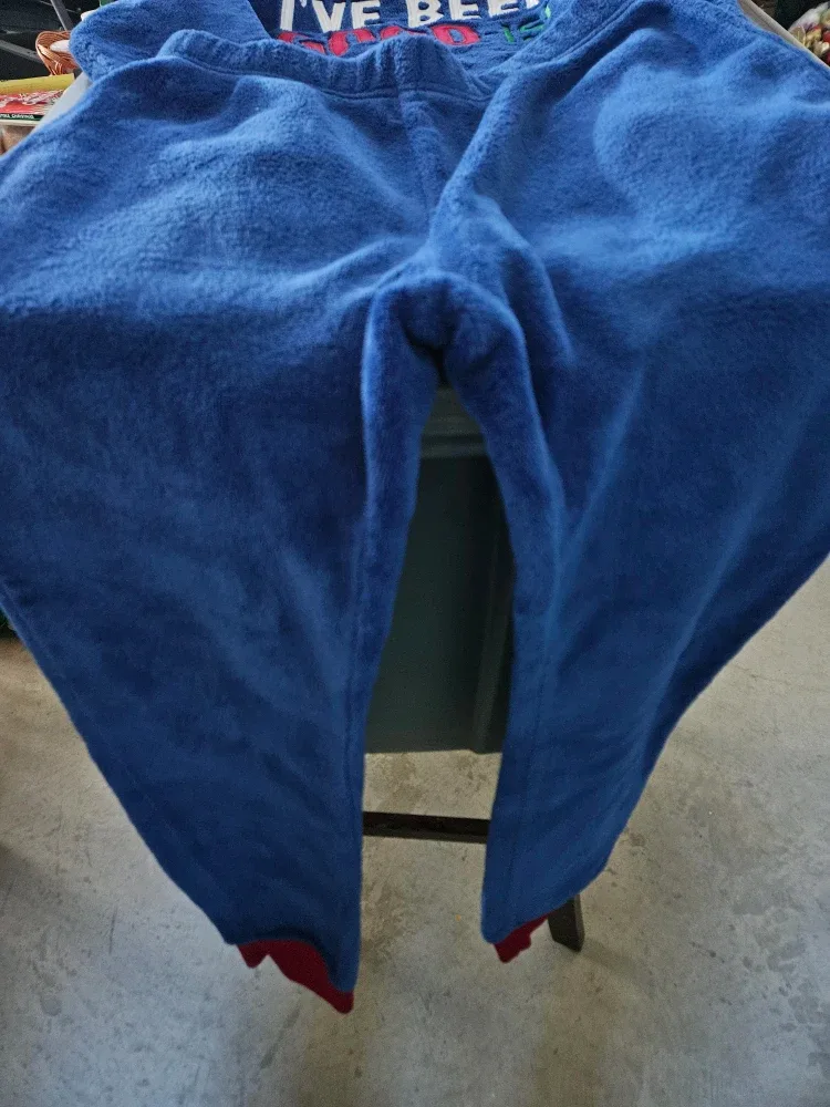 Blue Fleece Pajama Medium child I've Been Good-ish image indicator(2)