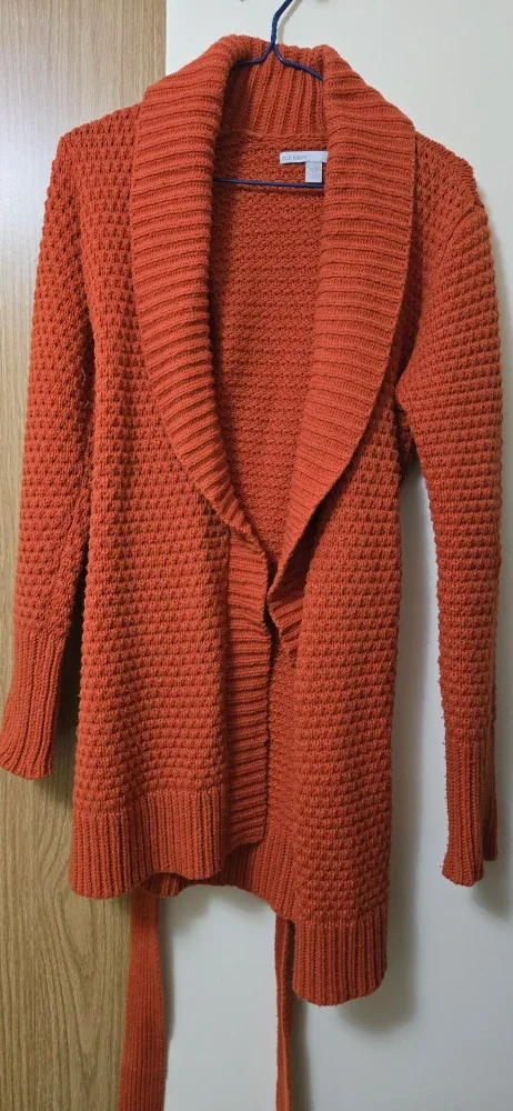 Old Navy XS Orange Knit Cardigan