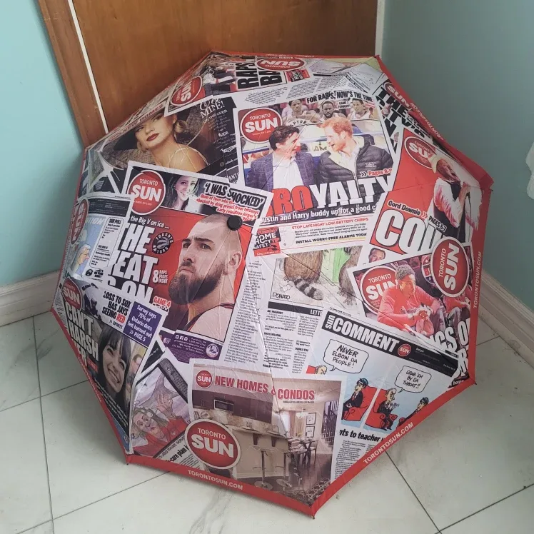 Toronto Sun Newspaper Print Umbrella