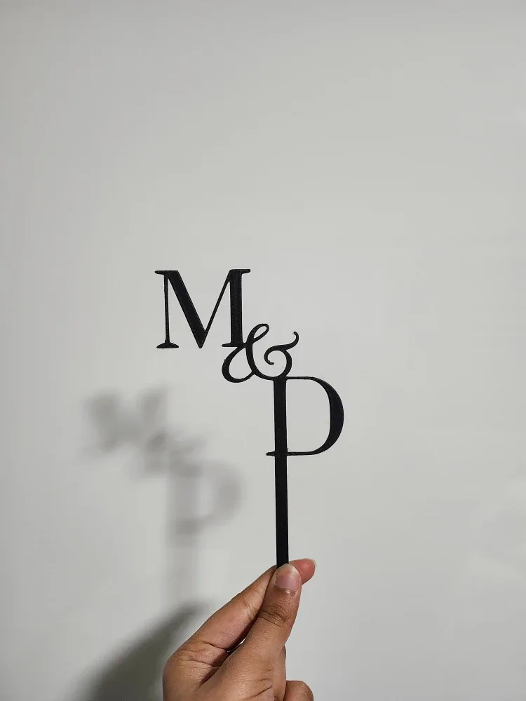 Custom Wedding Initial Cake Topper image indicator(3)