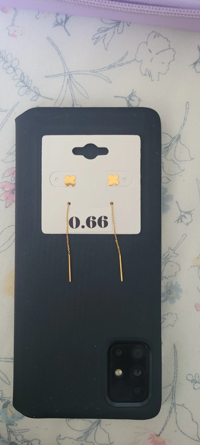 Gold Clover Dangle Earrings