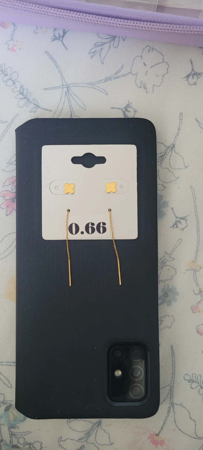 Gold Clover Dangle Earrings - photo 2