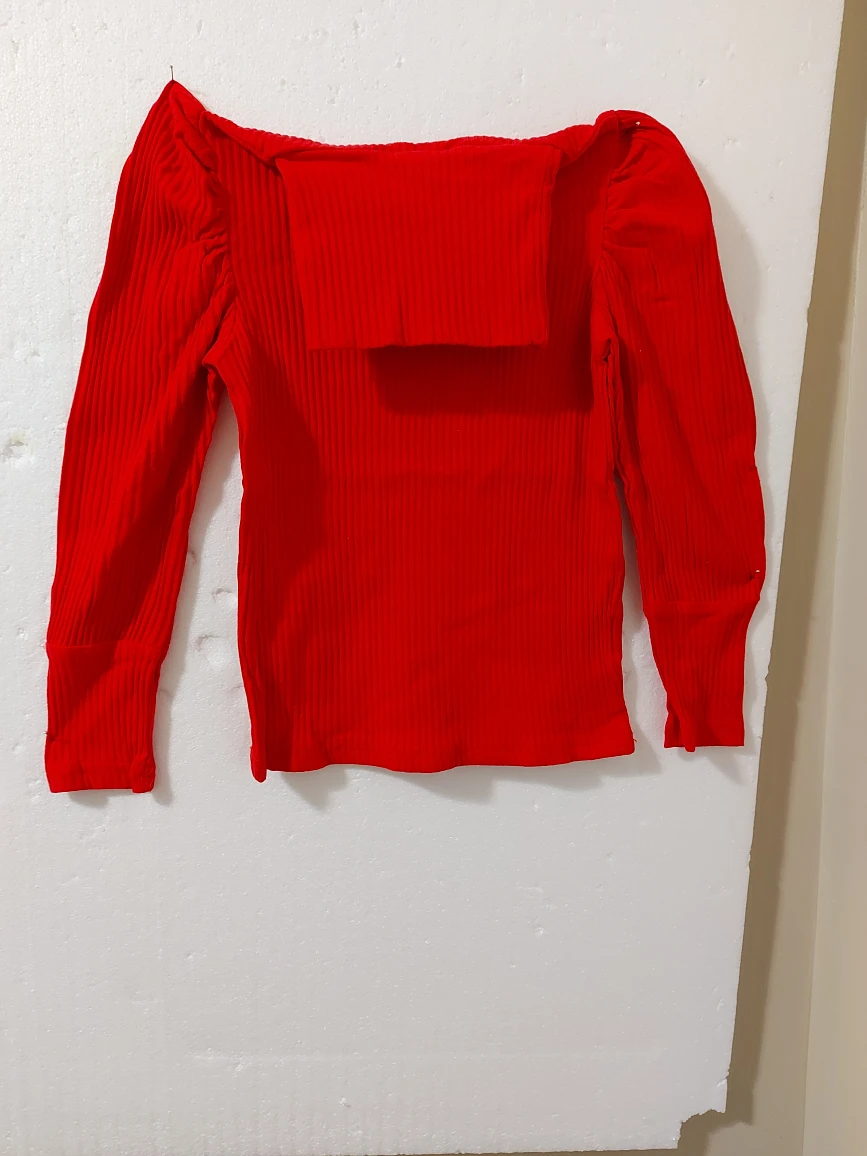 Red Long Sleeve Top