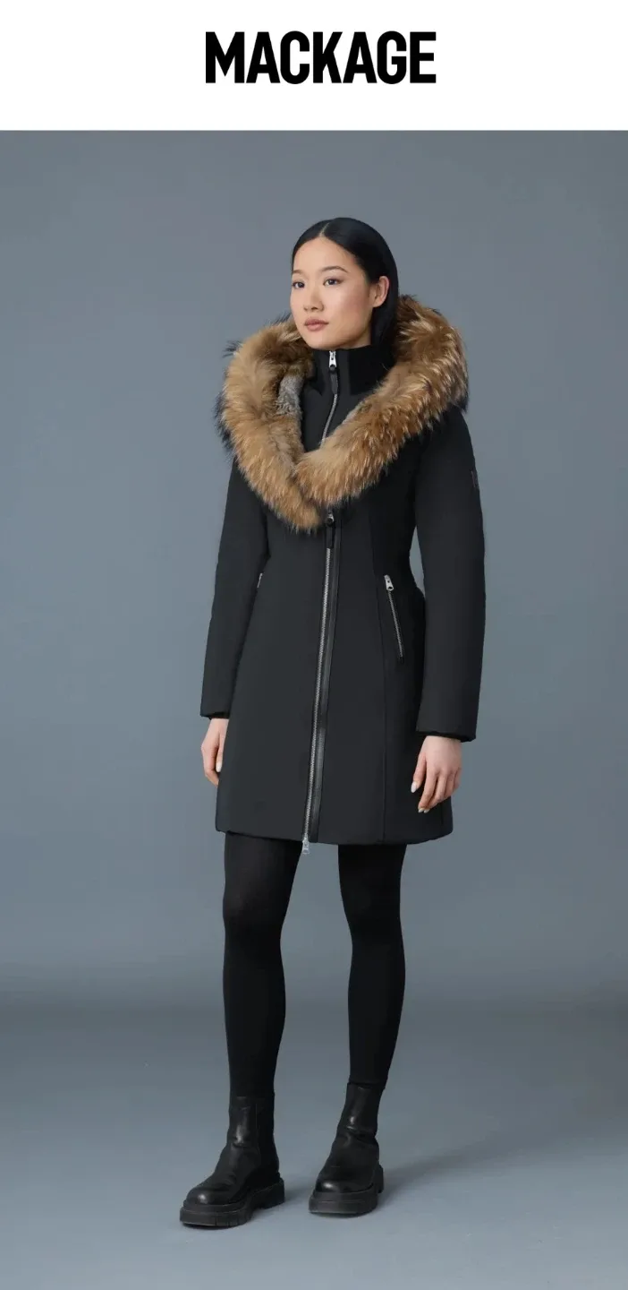 Mackage Trish-F Down Coat, Black (longline) (XS) image indicator(2)