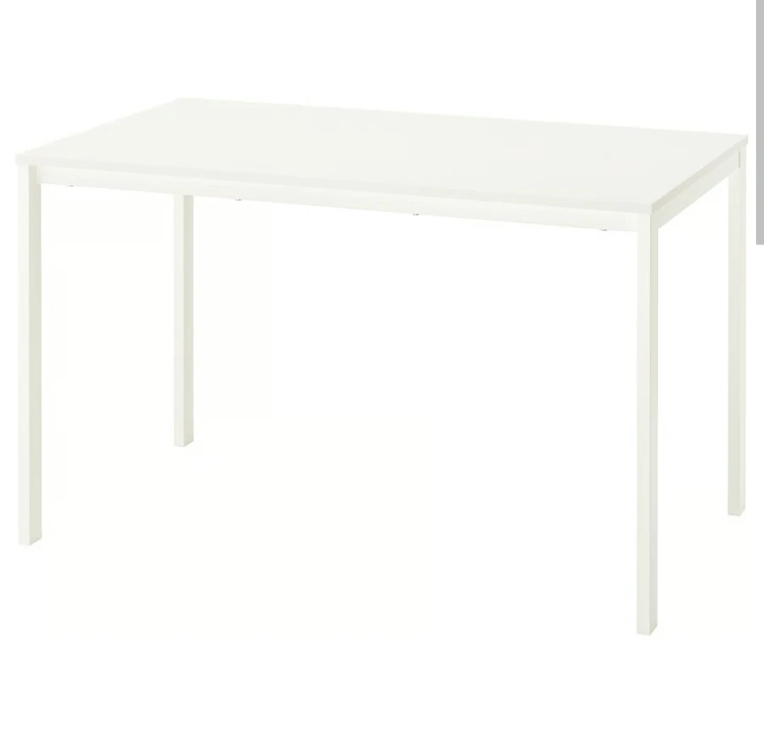 White Ikea Vihals Table