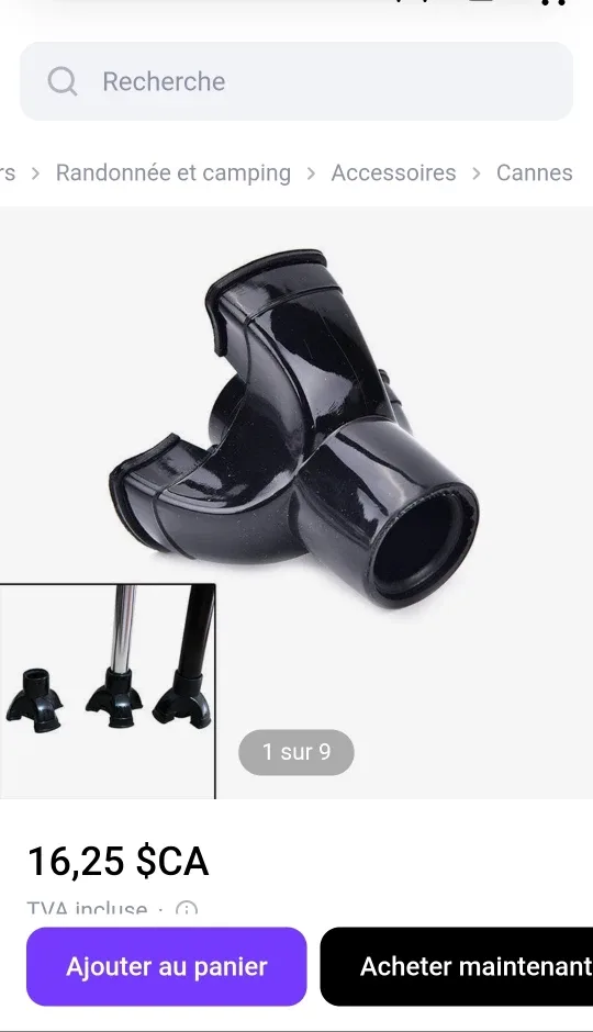 Walking Stick Cane Crutch Pad Rubber end, NEW 19 mm image indicator(2)