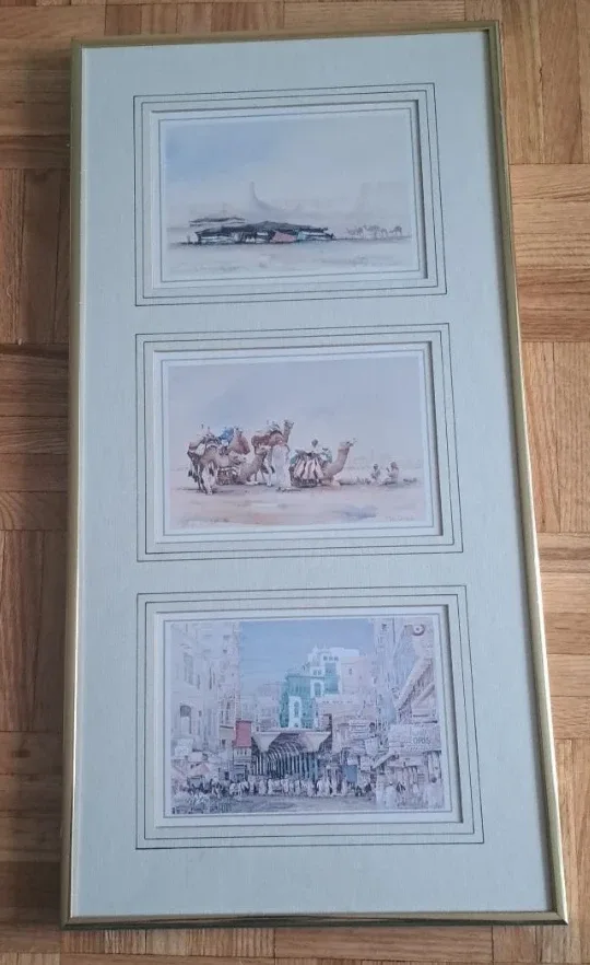 Vintage Framed Watercolor Prints