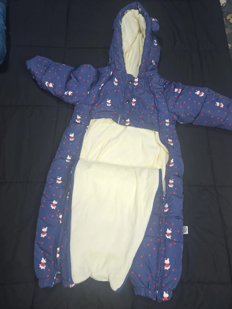 Baby Snowsuit - Blue with Bunny Print 24 months - photo 2