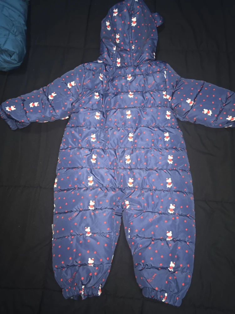 Baby Snowsuit - Blue with Bunny Print 24 months - photo 5