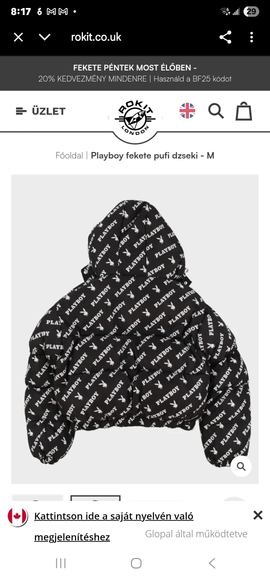 Playboy Puffer Jacket - Size S - photo 2
