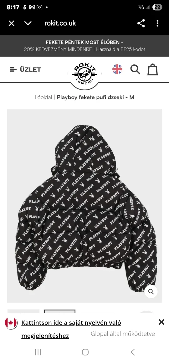 Playboy Puffer Jacket - Size S image indicator(2)