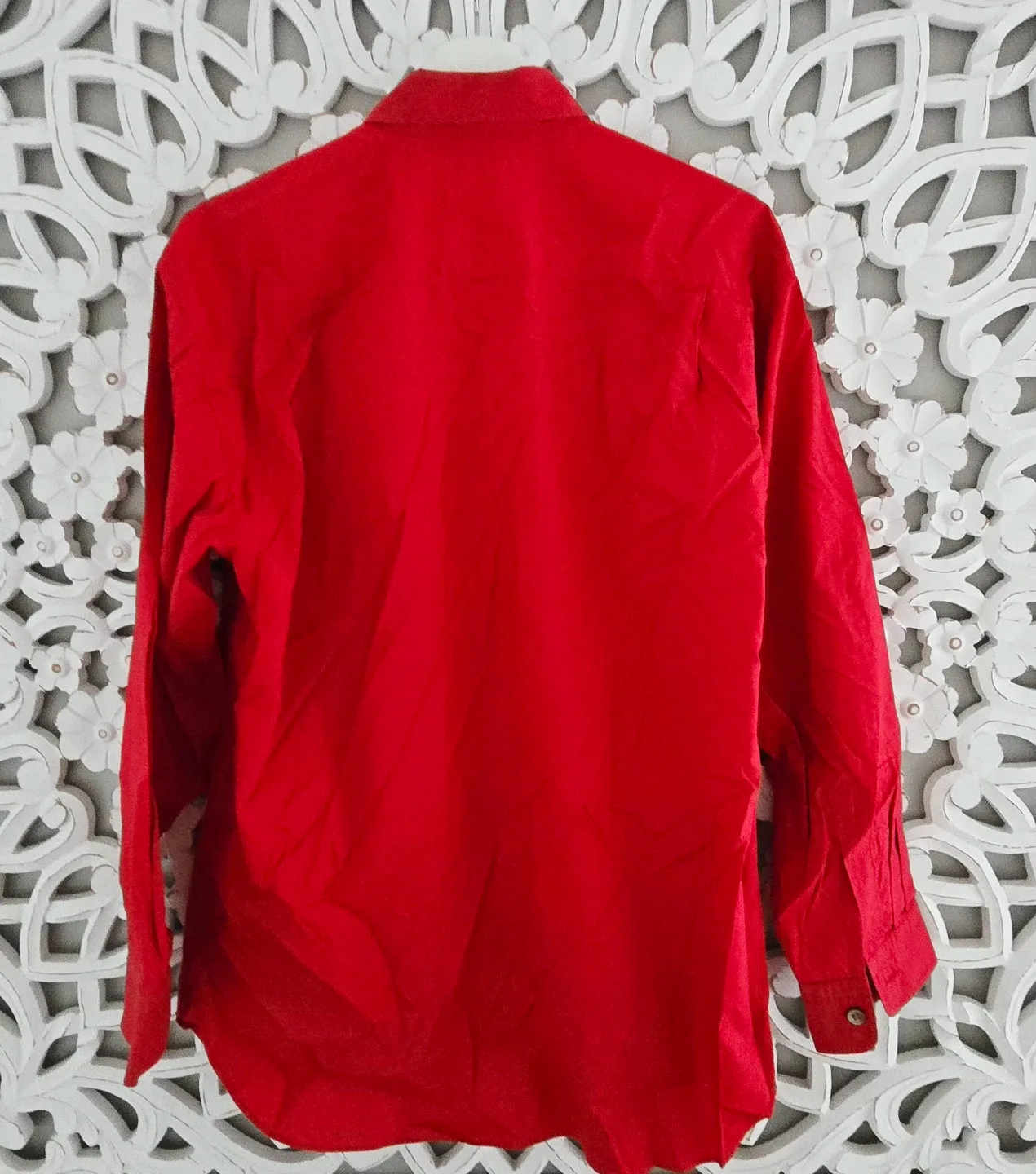 Issey Miyake Red Cotton Shirt - Size 3 image indicator(4)