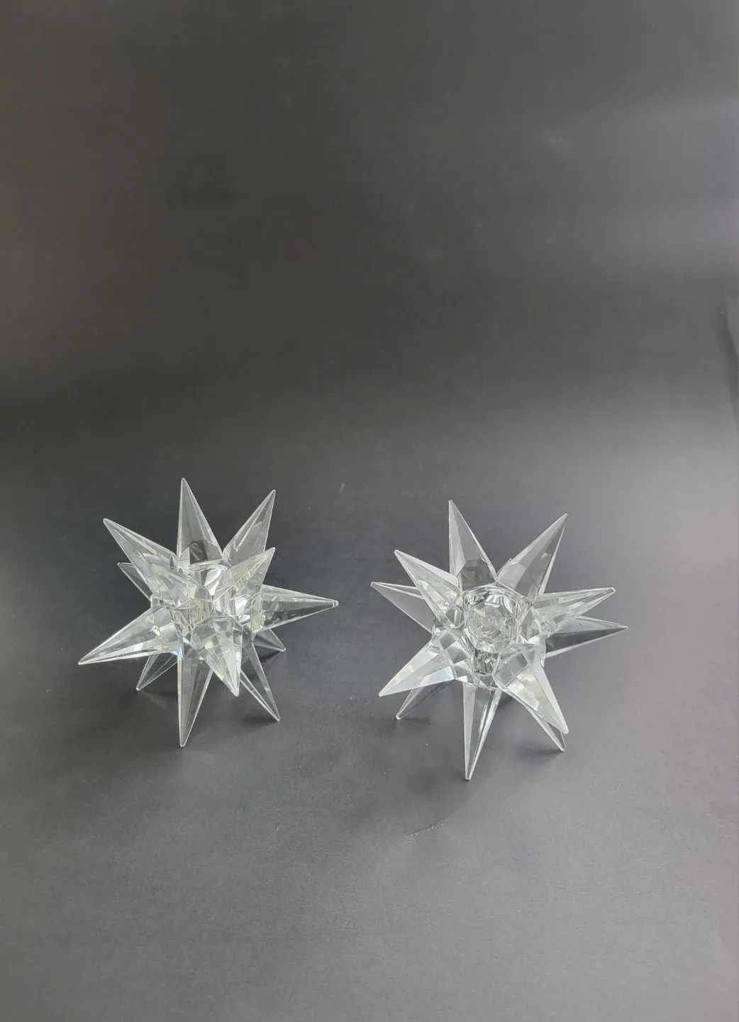 Mid Century Modern Rosenthal Starburst crystal candle holders image indicator(2)