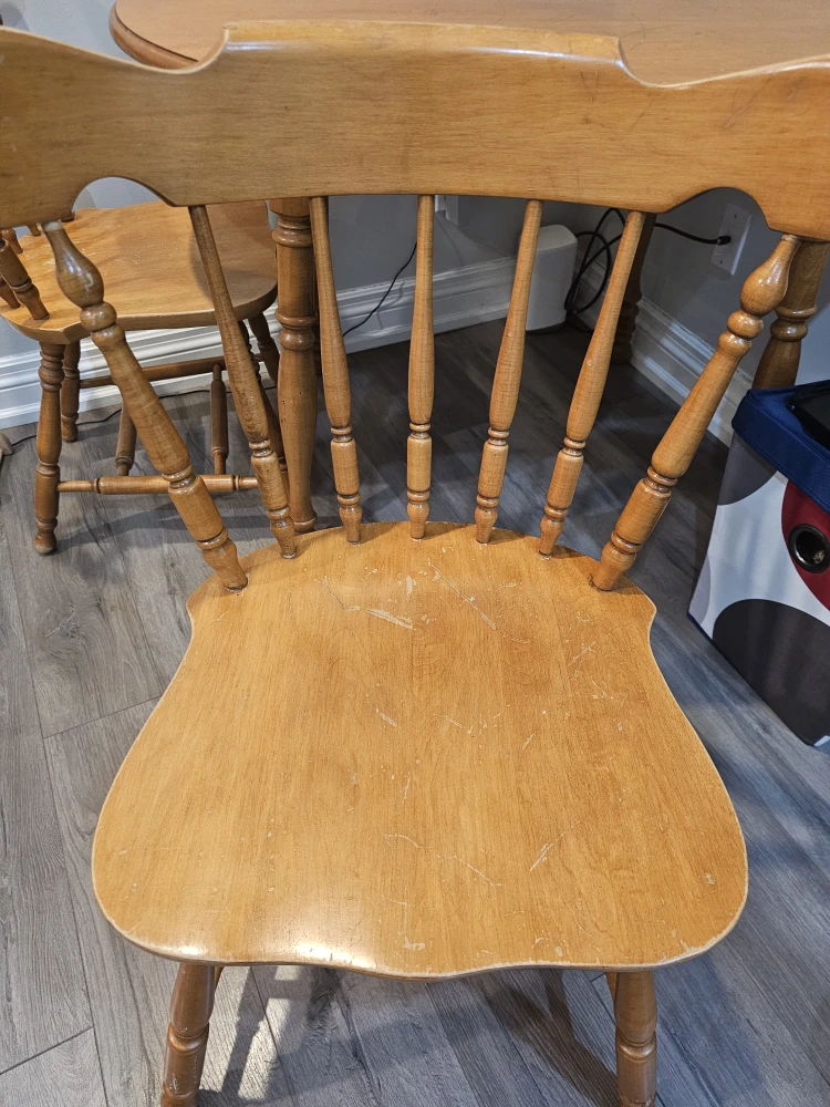 Wooden Dining Table with Two Chairs - photo 2