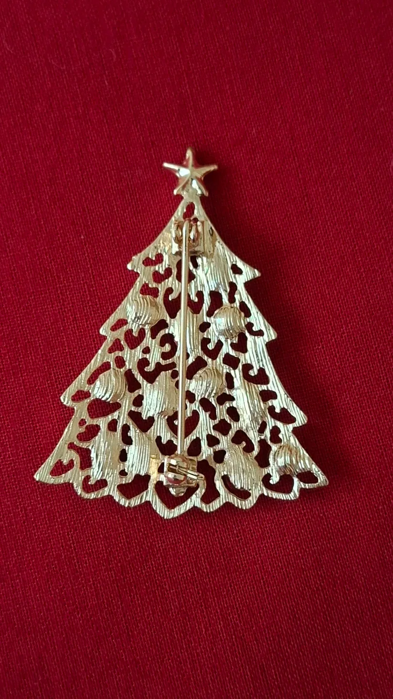 Christmas Tree Brooch with Gemstones image indicator(2)