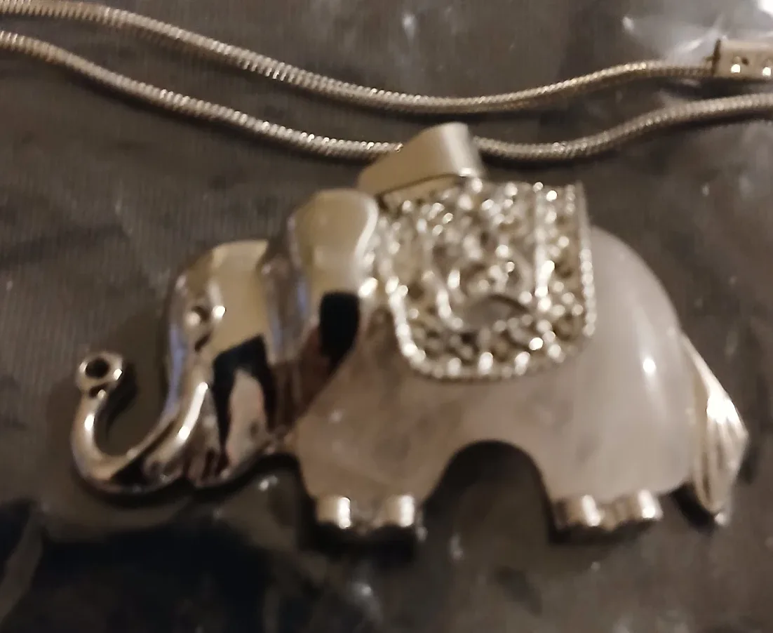 Elephant Pendant Necklace & Earrings Set image indicator(3)