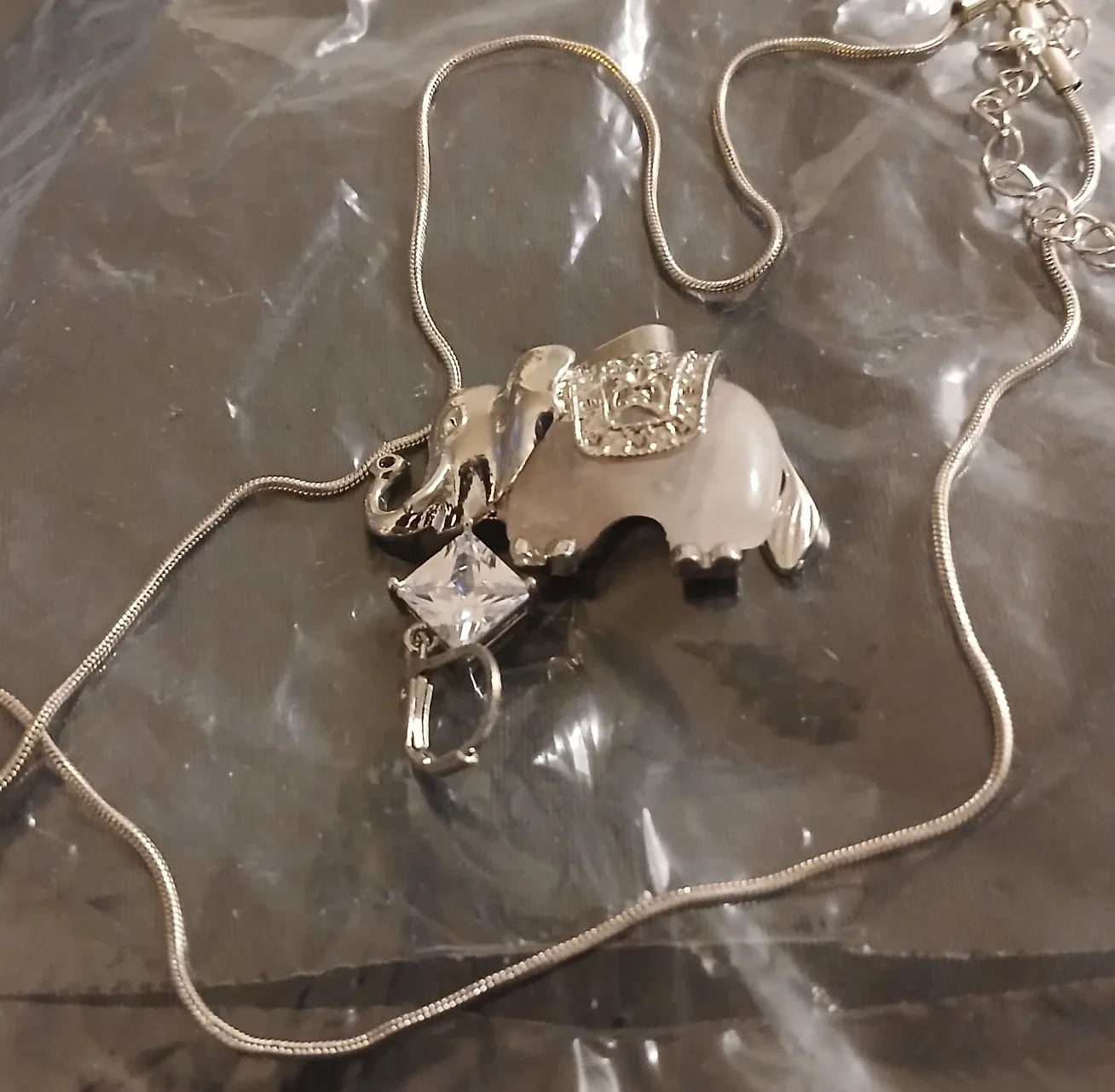 Elephant Pendant Necklace & Earrings Set image indicator(6)