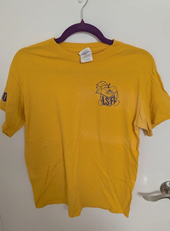 Laurier Gold and Purple LSFL T-Shirt - Men's Size Small