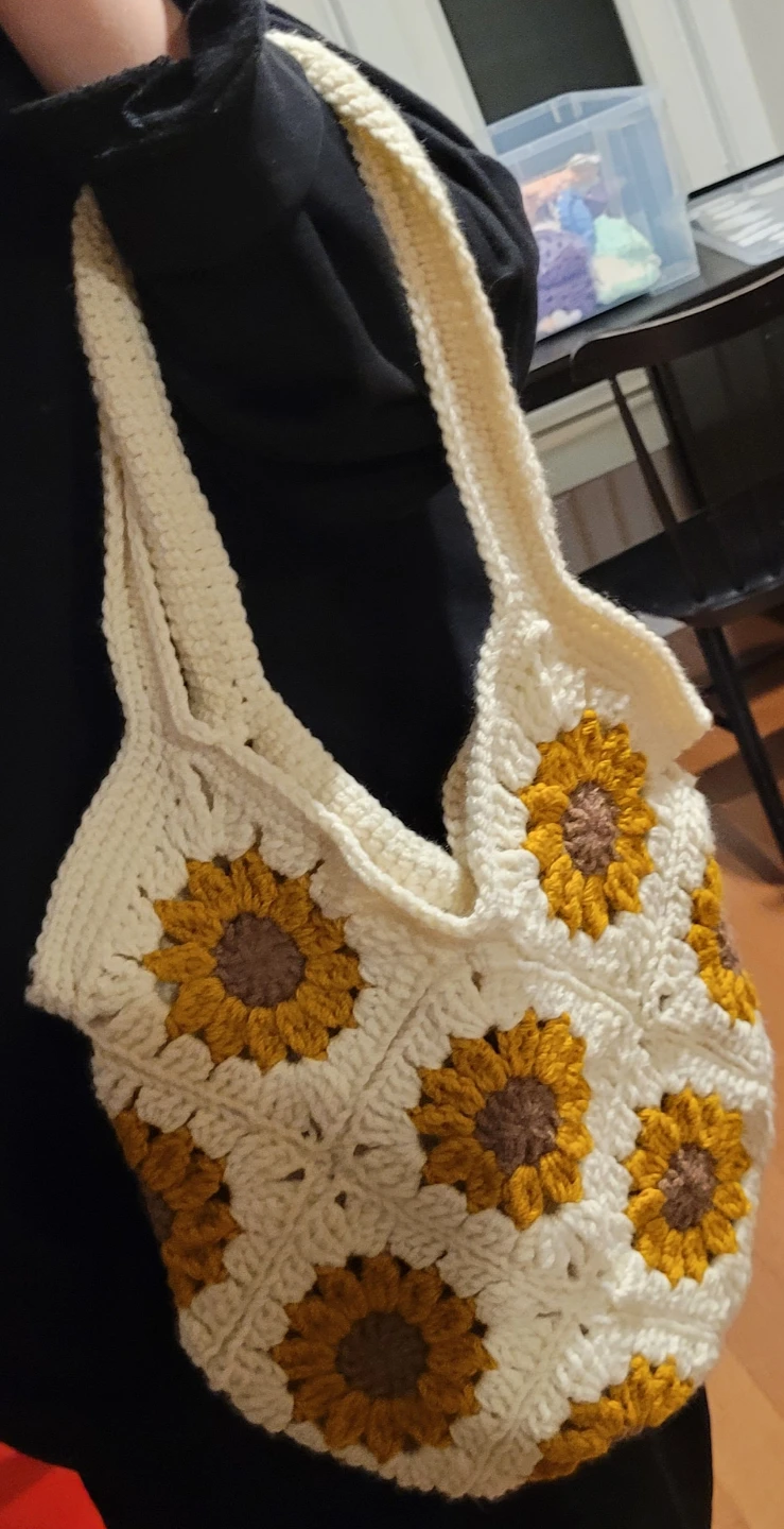 Crochet Sunflower Bag - Handmade - photo 2