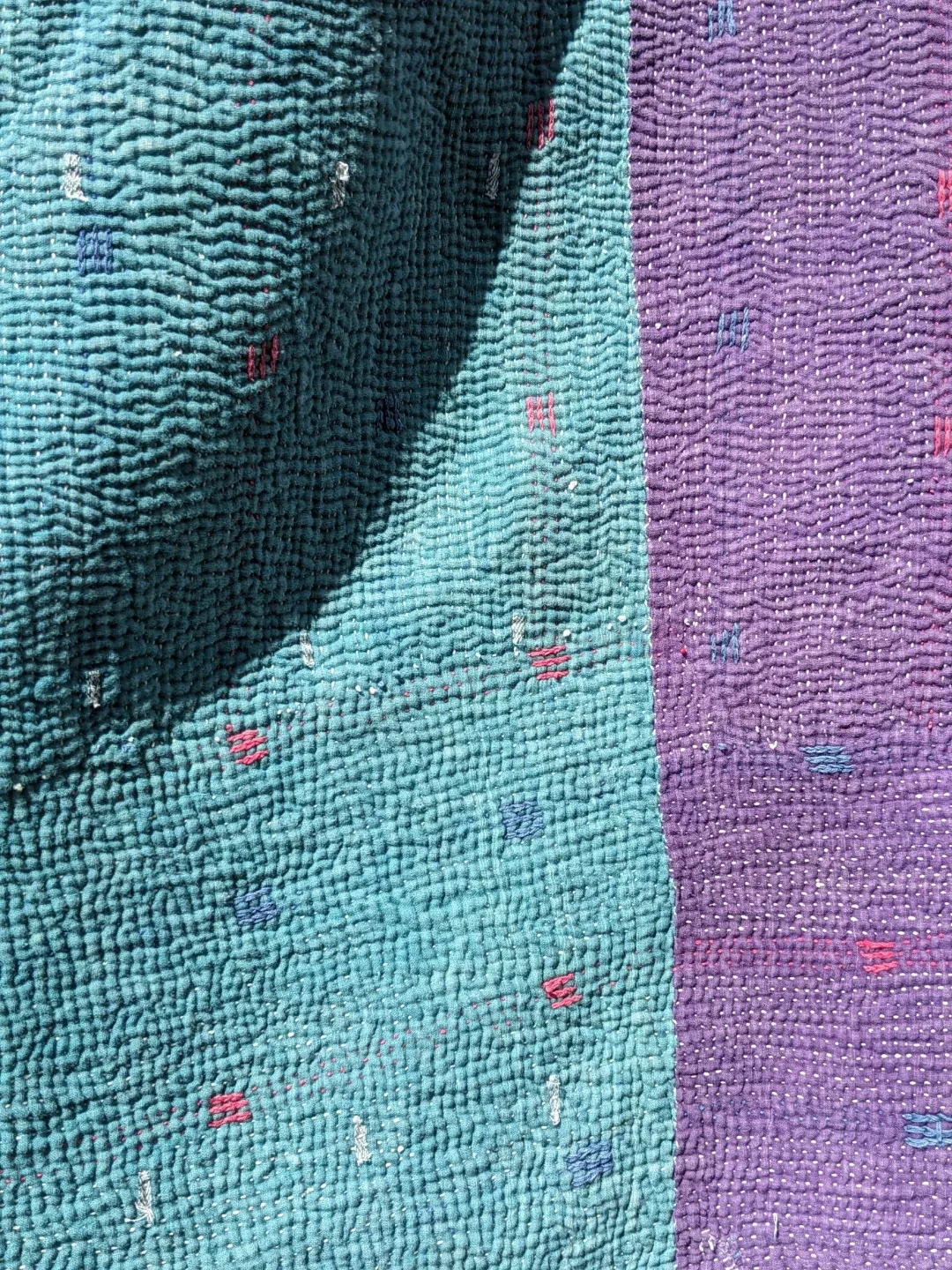 Kantha Quilt Throw Blanket image indicator(3)