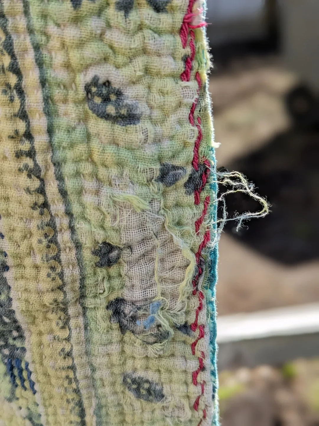 Kantha Quilt Throw Blanket image indicator(4)