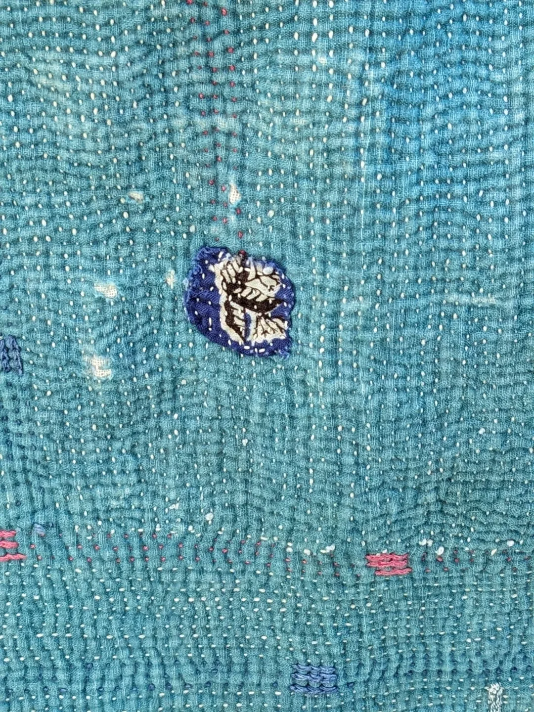 Kantha Quilt Throw Blanket image indicator(5)