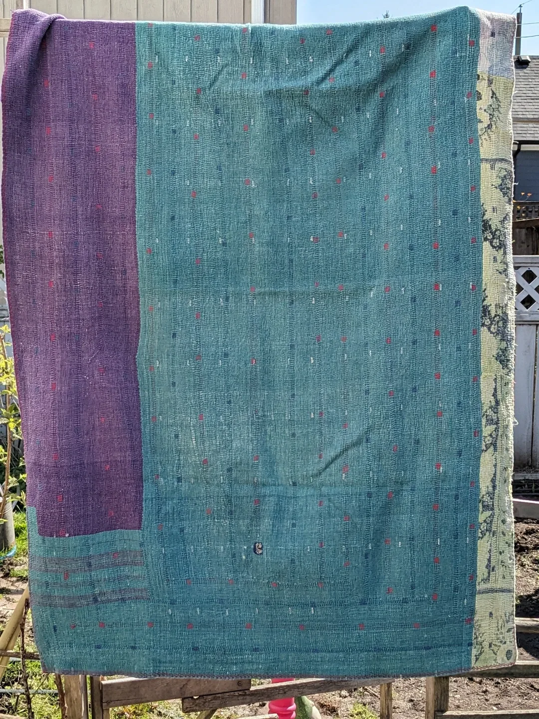 Kantha Quilt Throw Blanket image indicator(8)