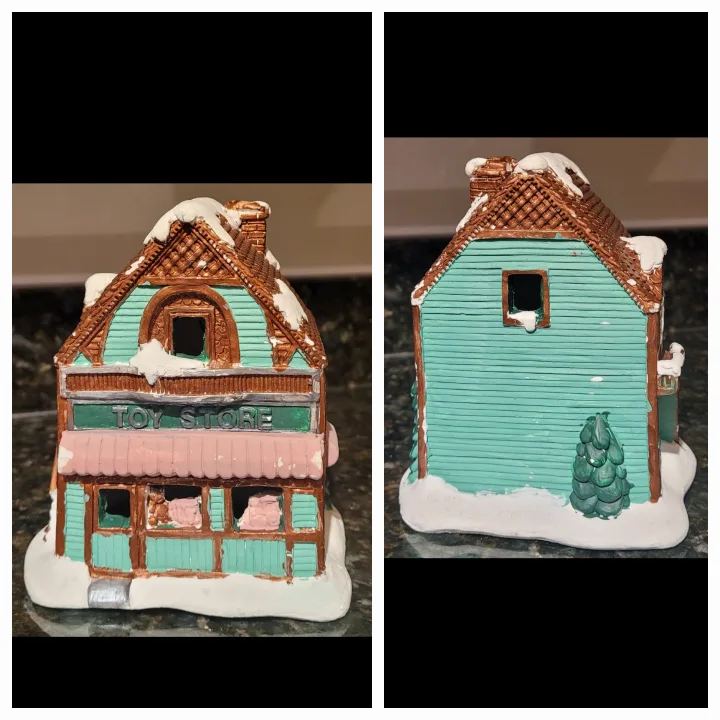 Ceramic Christmas Village Lot (11 items) image indicator(4)