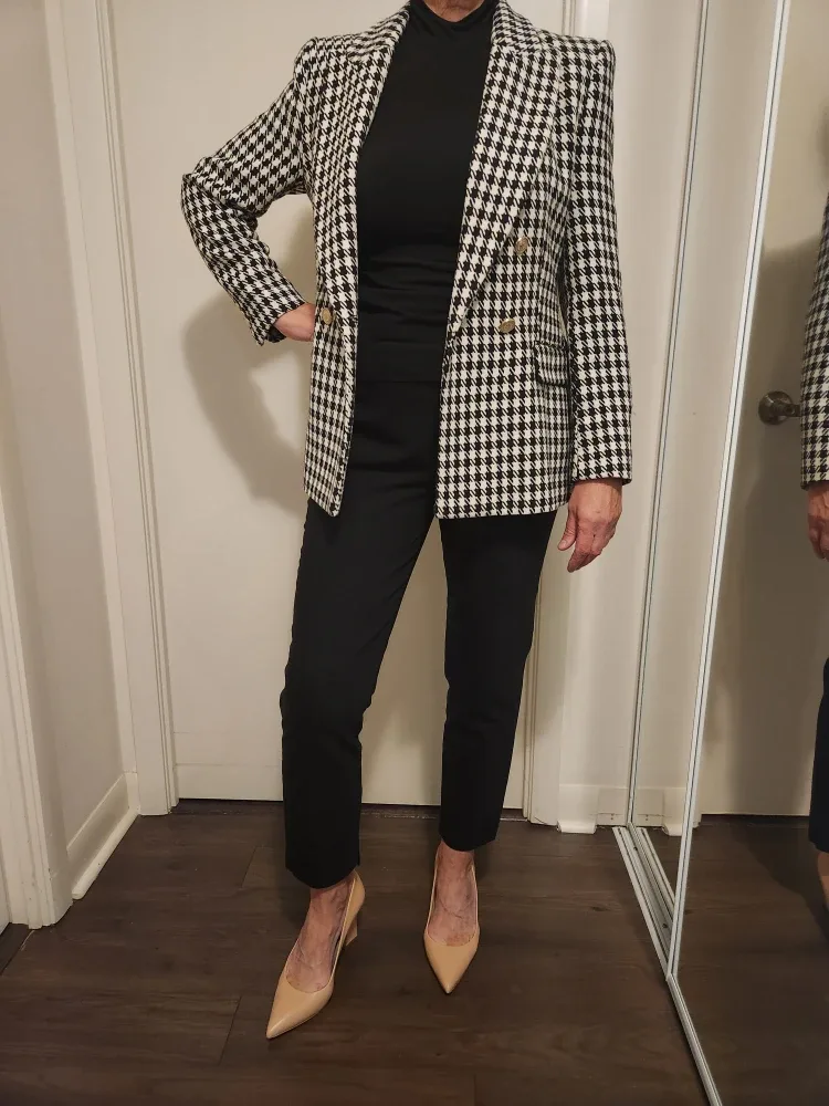 ZARA Houndstooth Blazer