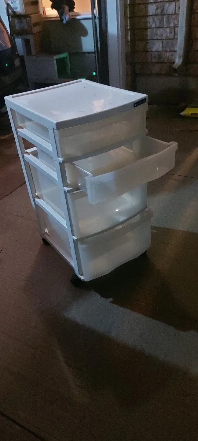 White 4-Drawer Storage Cart