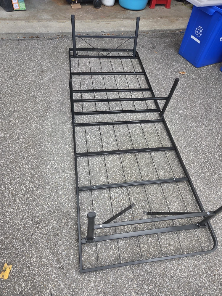Twin Size Folding Bed Frame - Black - photo 4