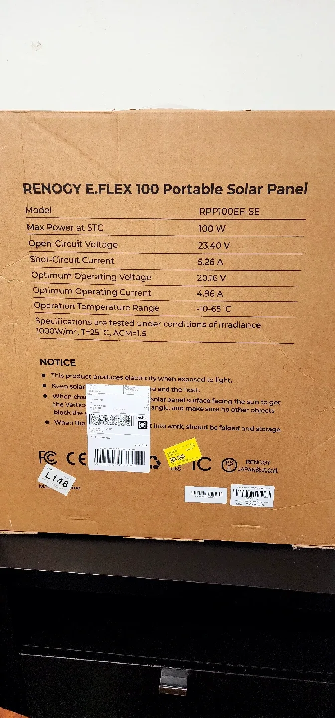 RENOGY E.FLEX 100 Portable Solar Panel - New in Box! image indicator(3)