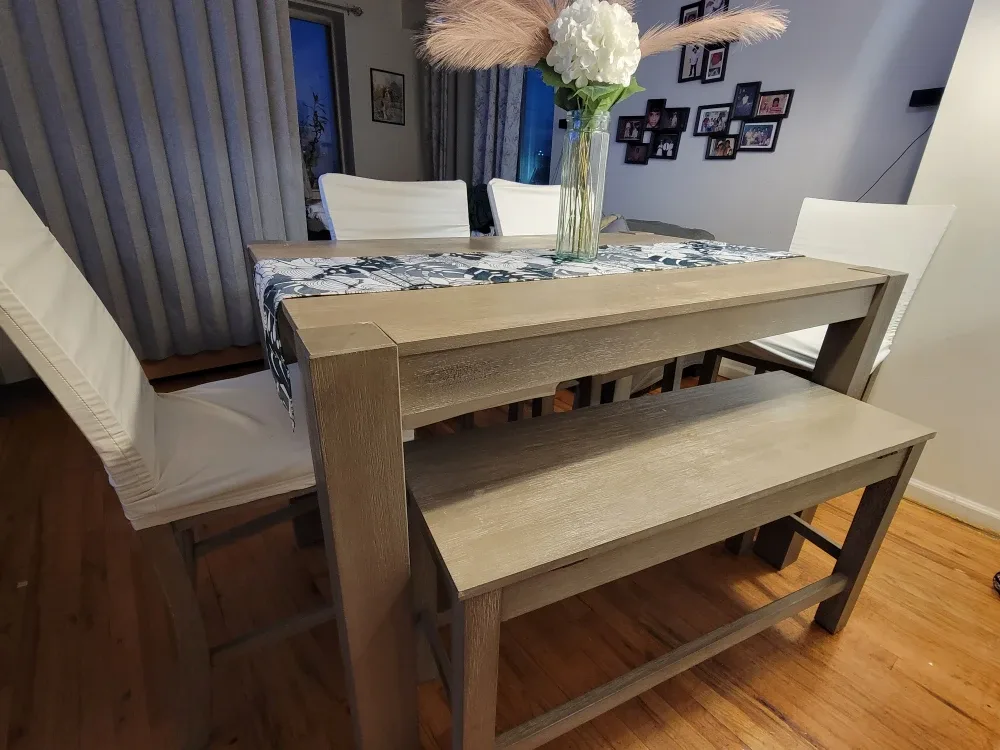 Extendable Dining Table with 4 Chairs & Bench image indicator(7)