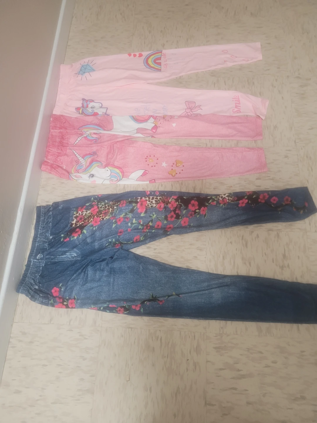 Girls' Printed Leggings - Unicorn & Floral Designs