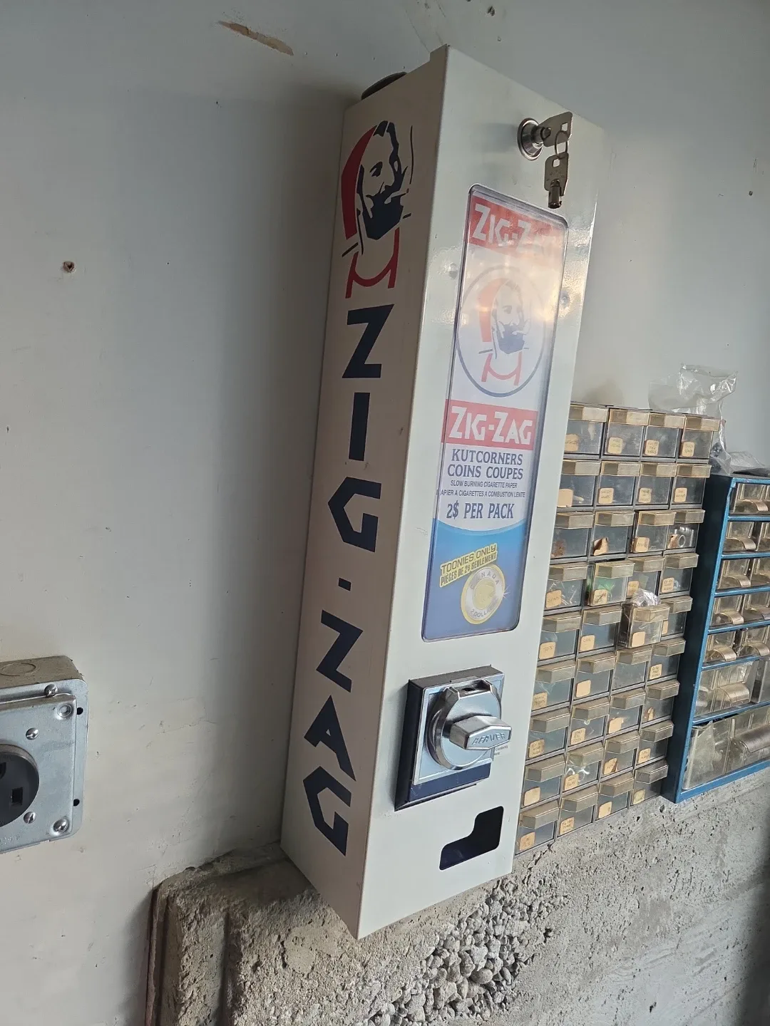 Zig-Zag Cigarette Paper Vending Machine