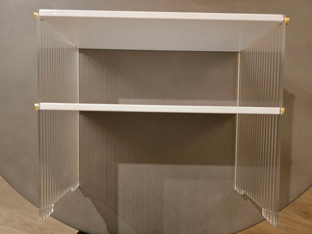 Acrylic & Gold Accent Shelf