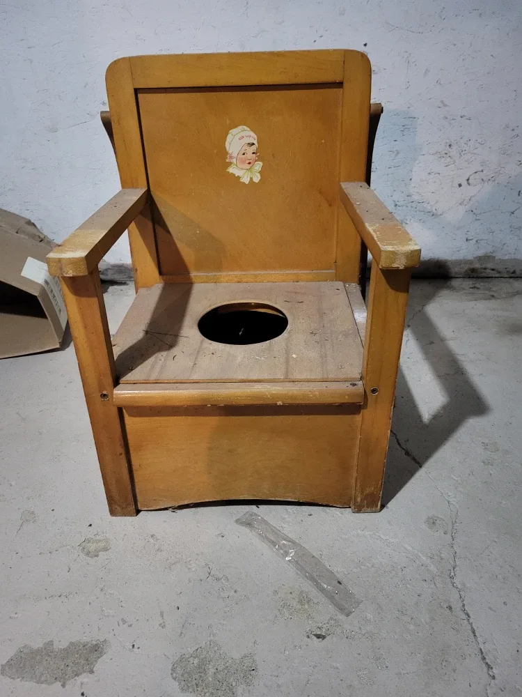 Vintage Wooden Potty Chair