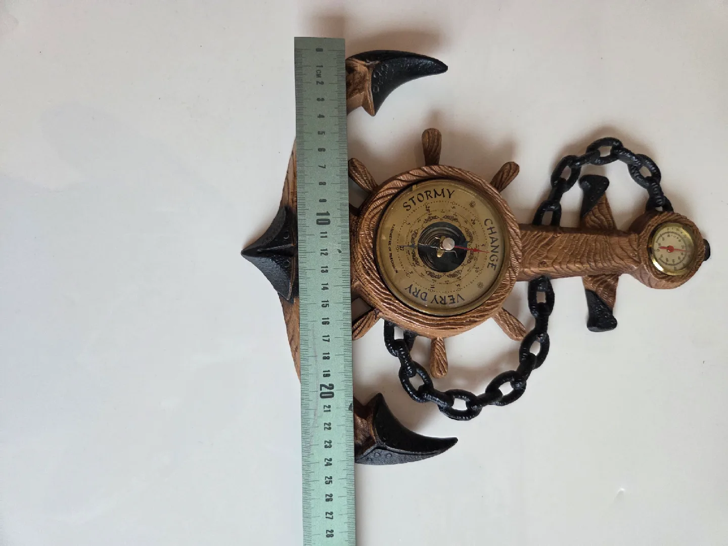 Anchor Barometer Thermometer Wall Decor image indicator(2)