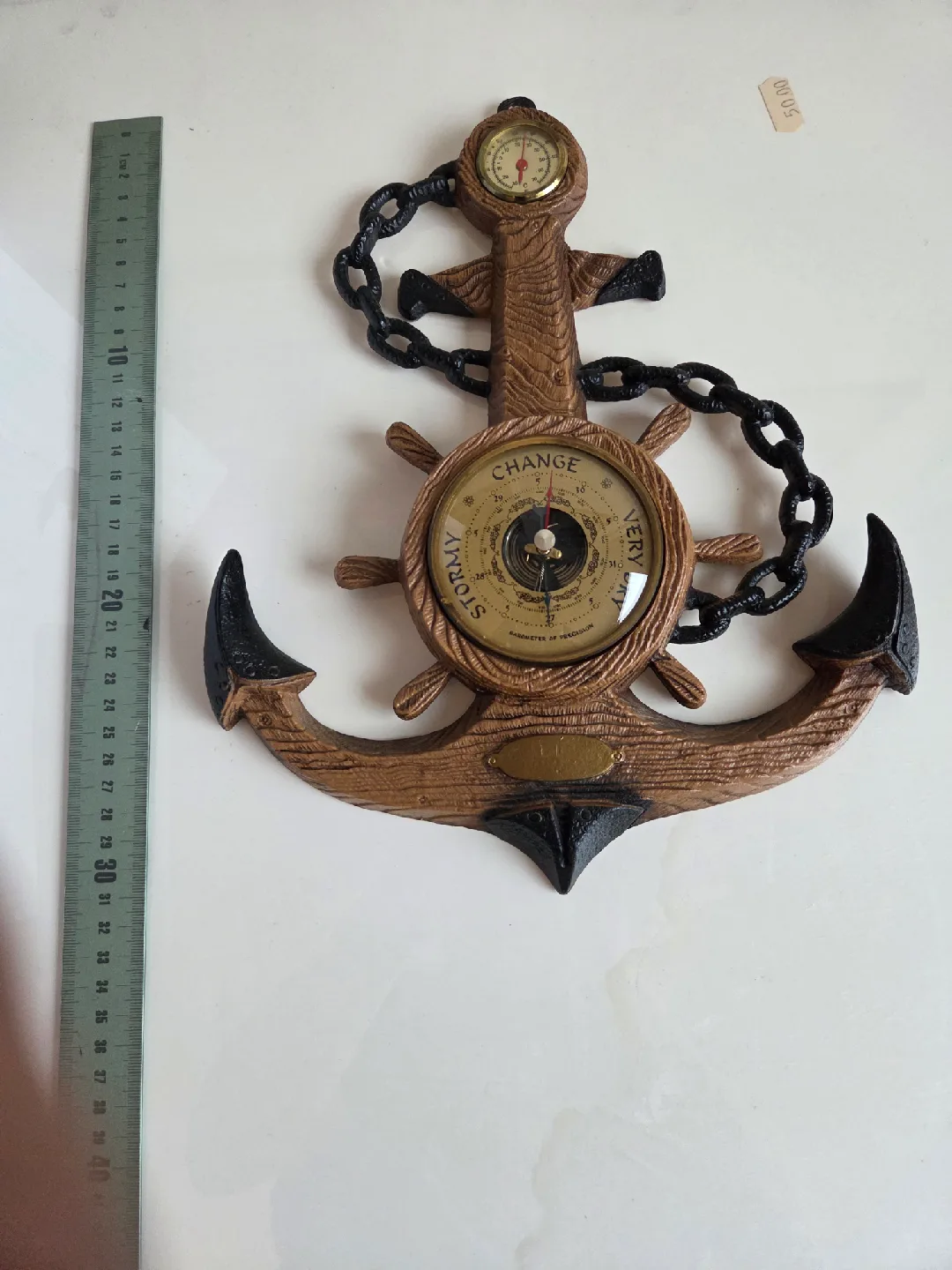 Anchor Barometer Thermometer Wall Decor image indicator(3)