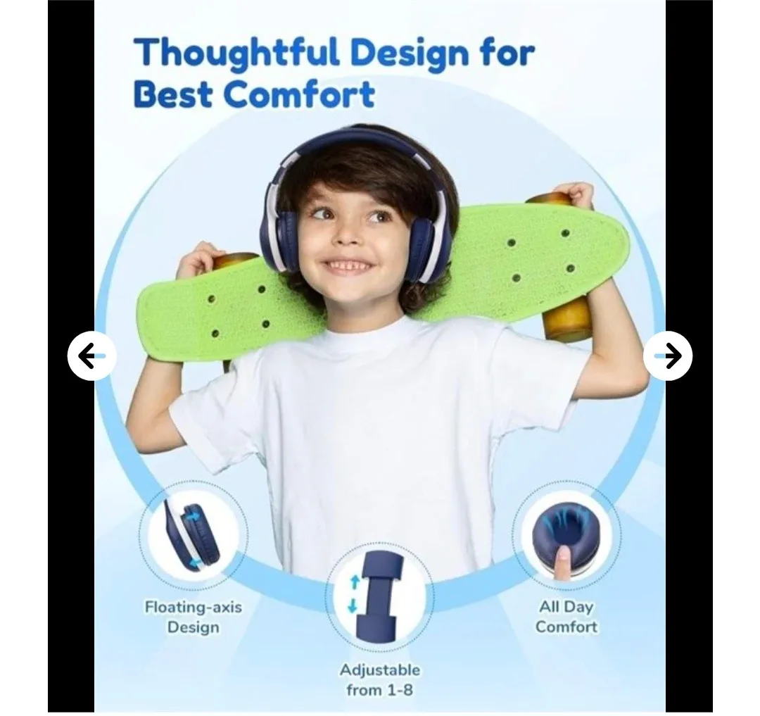 New EarFun K2 Kids Bluetooth Headphones - Blue image indicator(2)