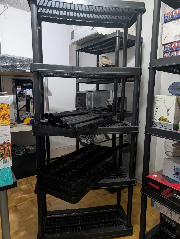 Black Plastic Shelving Unit image indicator(2)