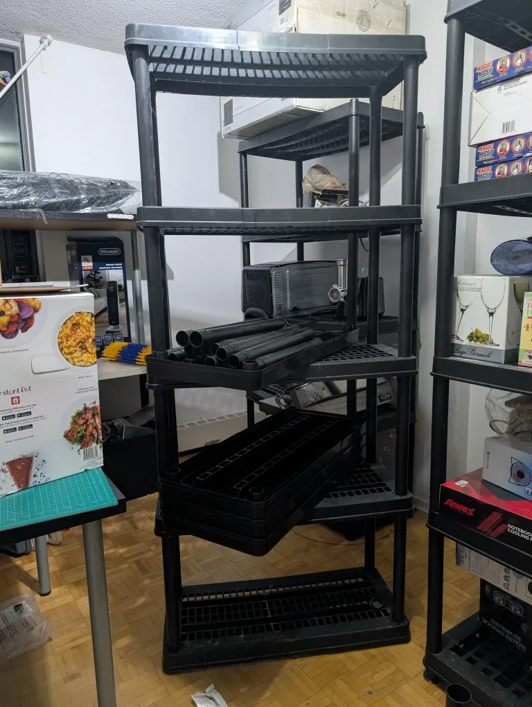 Black Plastic Shelving Unit image indicator(3)