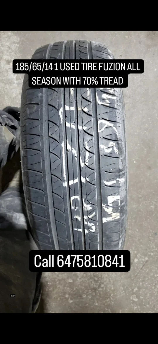 185/65/14 Used Tire Fuzion All Season