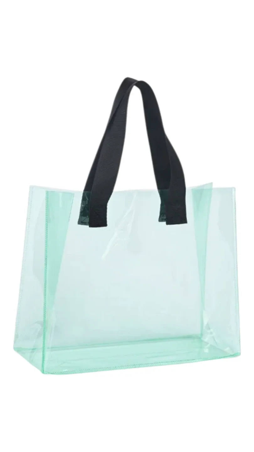 Mint Green Clear Tote Bag