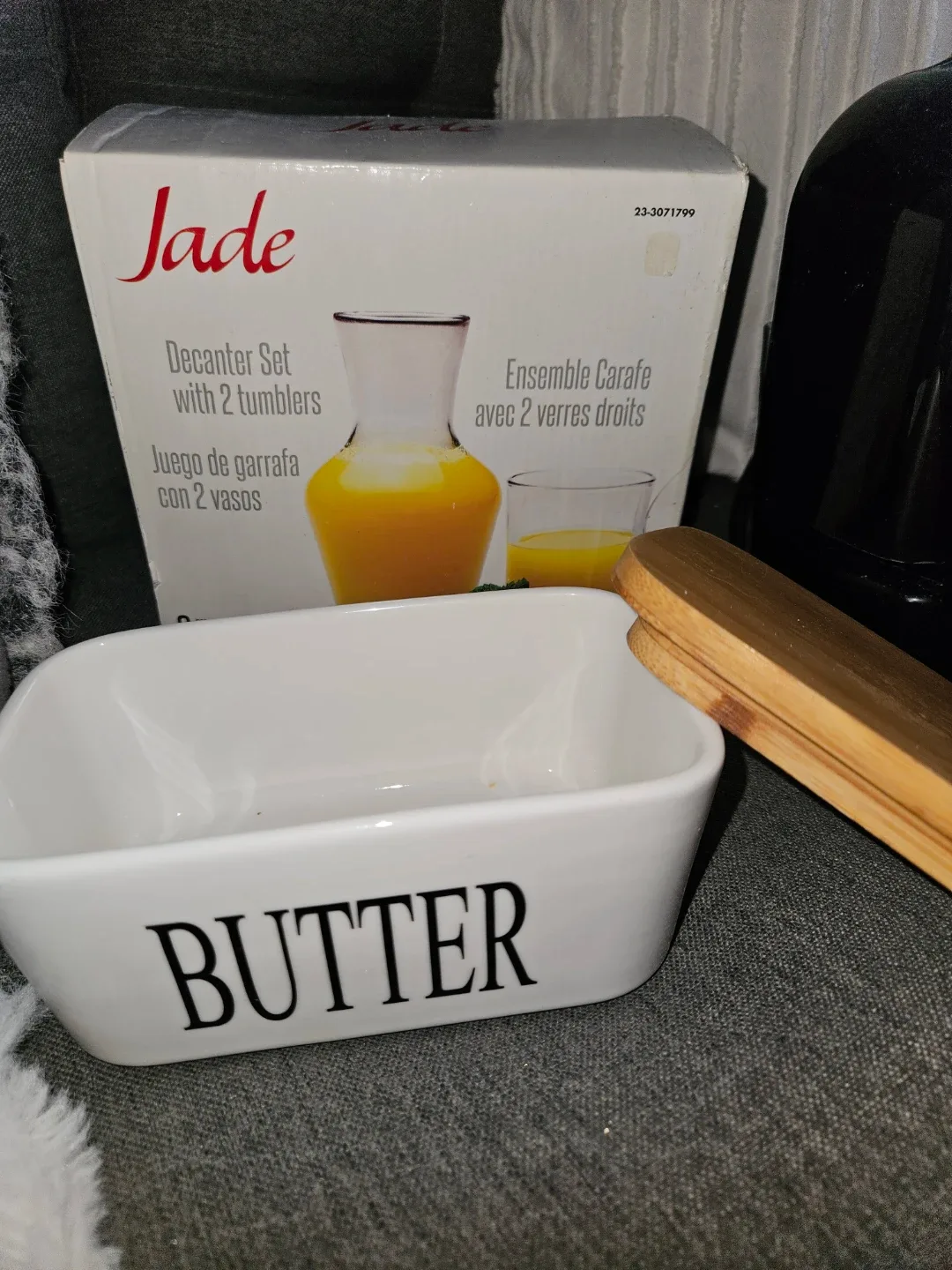 Decanter Set & Butter Dish, airfryer, large corning ware dish image indicator(4)